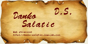 Danko Salatić vizit kartica
